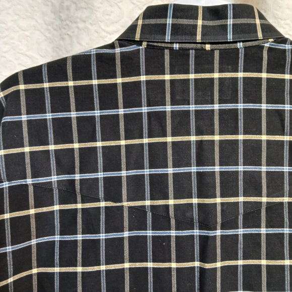 Lucchese Black and Yellow Plaid Shirt - Picture 6 of 6